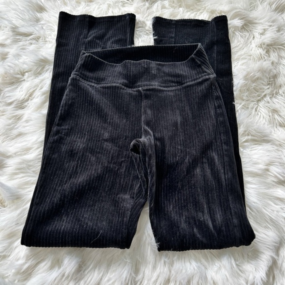 Prana Black Ribbed Boot Cut Pants